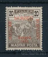 Szeged 1919 Magyar Posta 20f Bodor vizsgálójellel