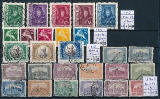 1921-1935 27 db bélyeg stecklapon