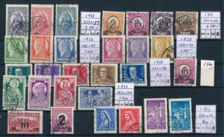1926-1932 29 db bélyeg stecklapon