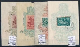 1939-1940 Bethlen, Árvíz, Mátyás király blokk