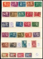 1948-1950 Kis összeállítás A/4 berakólapon (min. 13.000)