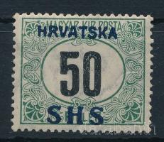 SHS 1918 Portó 50f VIIa vízjellel, Bodor vizsgálójellel