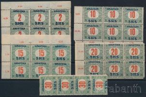 SHS 1919 5 klf Portó összefüggés Bodor vizsgálójellel (elvált fogak / aparted perfs)