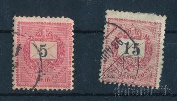 1889 Elektrotip 5kr sztereotip jegyekkel + 15kr sztereo jegyekkel