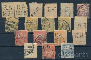 1900-1909 18 db Turul bélyeg céglyukasztással, benne \"LAMPEL\" és ritka is
