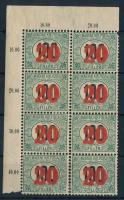 1915 Pirosszámú zöldportó ívsarki nyolcastömb (8.400) (elvált fogak / aparted perforation)