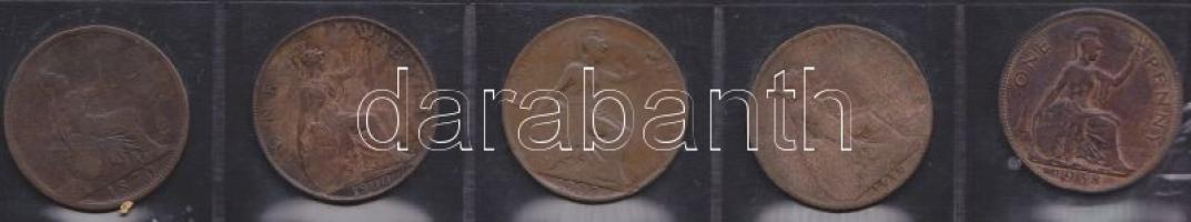 Nagy-Britannia 1870-1938 1P (5x)szettben Viktória, VII.Edvárd, VI.György T:2,3