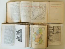 1935 Hóman Bálint és Szekfű Gyula - Magyar történet I-V. kötete szép állapotban, térképekkel, ábrákkal, illusztrációkkal félbőr kötésben
