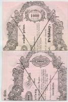 1849. 5Ft + 5G példány / formulare ív-töredék T:I