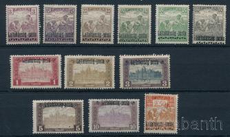 Nyugat-Magyarország III. 1921 12 klf bélyeg Bodor vizsgálójellel (9.450)