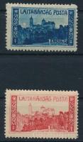 Nyugat-Magyarország VII. 1921 1K eltérő kék színváltozatban, rajta \"hold\" lemezhiba + támpéldány, mindkettő Bodor vizsgálójellel
