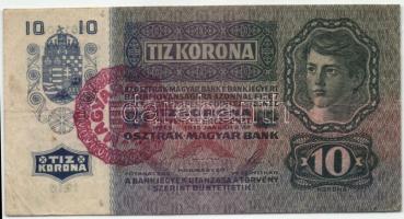 1915. 10K piros "Magyarország" körbélyegzővel T:II-