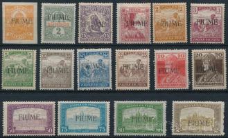 Fiume 1918 16 klf bélyeg M.I. felülnyomással, Bodor vizsgálójellel