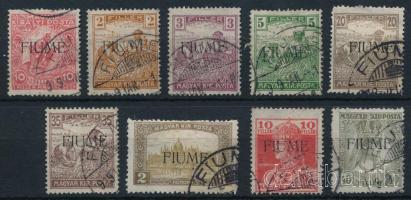 Fiume 1918 9 klf bélyeg M.I. felülnyomással, Bodor vizsgálójellel (11.200)