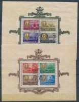 1947 Roosevelt blokk pár elsőnapi bélyegzéssel