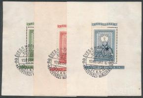 1951 80 éves a magyar bélyeg blokk sor elsőnapi bélyegzéssel (45.000)