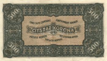 1923. 500K "Magyar Pénzjegynyomda Rt" T:II+