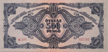 1945. 500P (3x) egymásutáni sorszámmal! T:I