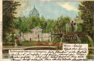 Vienna Volksgarten litho (cut)