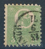 1871 Kőnyomat 3kr, javított fogazás