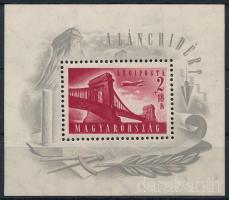 1948 Lánchíd I. blokk (40.000) (kis ránc / small crease)
