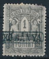 1873 Kőnyomat távírda 1Ft "KŐBÁNYA"