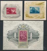 1948-1949 Lánchíd I., II. (ránc / crease), III. blokk álló vízjellel (290.000)