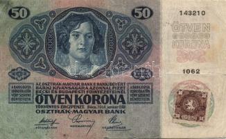 1914. 50K csehszlovák bélyeggel T:III