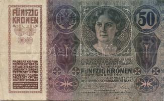 1914. 50K csehszlovák bélyeggel T:III