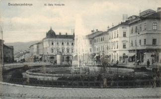Besztercebánya King Béla IV square with National Hotel