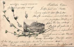 Graz main square easter greeting card