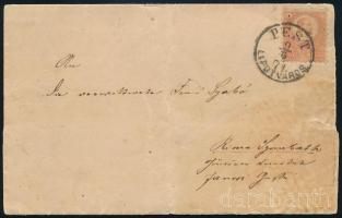 1871 Kőnyomat 5kr levélen \"PEST LIPÓTVÁROS\" - \"RIMASZOMBAT\"