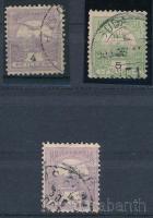 1900 3 db Turul bélyeg 11 1/2 fogazással