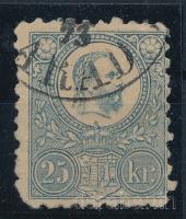 1871 Réznyomat 25kr (sarokhiba / missing corner)