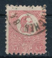 1871 Kőnyomat 5kr elfogazva