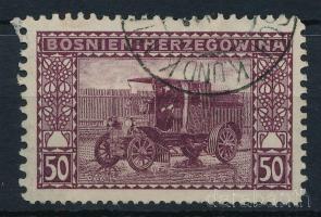 1906 50H bélyeg 10 1/2 : 10 1/2 : 12 1/2 : 9 1/2 vegyes fogazással