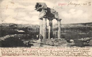 Girgenti (Agrigento) the Temple of Castor and Pollux