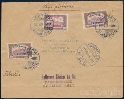 1921 Légiposta sor levélen, "SZOMBATHELY" - "BUDAPEST", kiváló minőségben