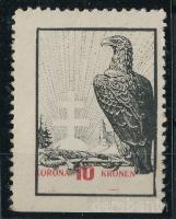Nyugat-Magyarország IX. 1921 10K alul vágott, Bodor vizsgálójellel (halvány rozsda / light stain)