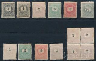 1889 14 db krajcáros bélyeg vegyes minőségben / mixed quality