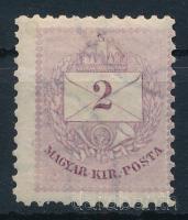 1881 2kr 11 1/2 fogazással, szépen elfogazva