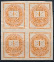 1898 Hírlapbélyeg négyestömb