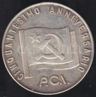 ÉN. "Antonio Gramsci - Palmiro Togliatti" Ag emlékérem (16,16g/35mm) T:1- k