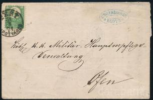 1871 Réznyomat 3kr levél nagyon korai dátummal (1871.08.31.), "PEST / LIPÓTVÁROS" - Buda