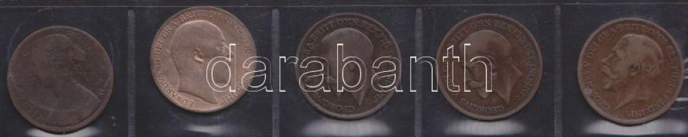 Nagy-Britannia 1863-1917. 1/2p (5x) szettben Viktória, VII.Edvárd, VI.György T:3+,3