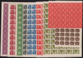 1943-1946 12 db ív és ívdarab