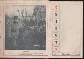 1917 Hadsegélyerő Hivatal háborús naptára megviselt, rengeteg érdekes háborús képpel