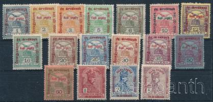 1915 Hadisegély (II.) sor 17 érték (207a nélkül)