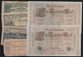 1910-1938. 6db vegyes külföldi bankjegy tétel T:III/IV