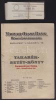 Vegyes numizmatikai tétel, benne: Magyar-Olasz Bank takarékbetét könyv, bankjegy kötegelők és 36db klf érme, emlékérem T:vegyes